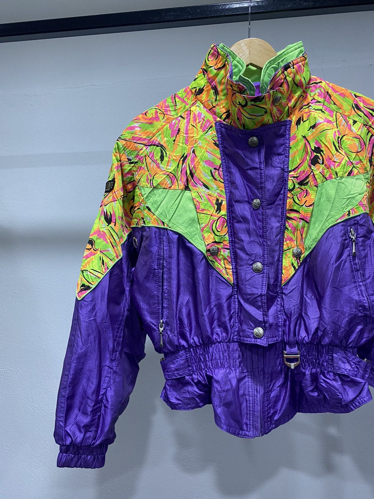 Vintage Vintage Descente Ski Winter Jacket 80s 70s Era Crop Size L / US 10 / IT 46 - 3 Thumbnail