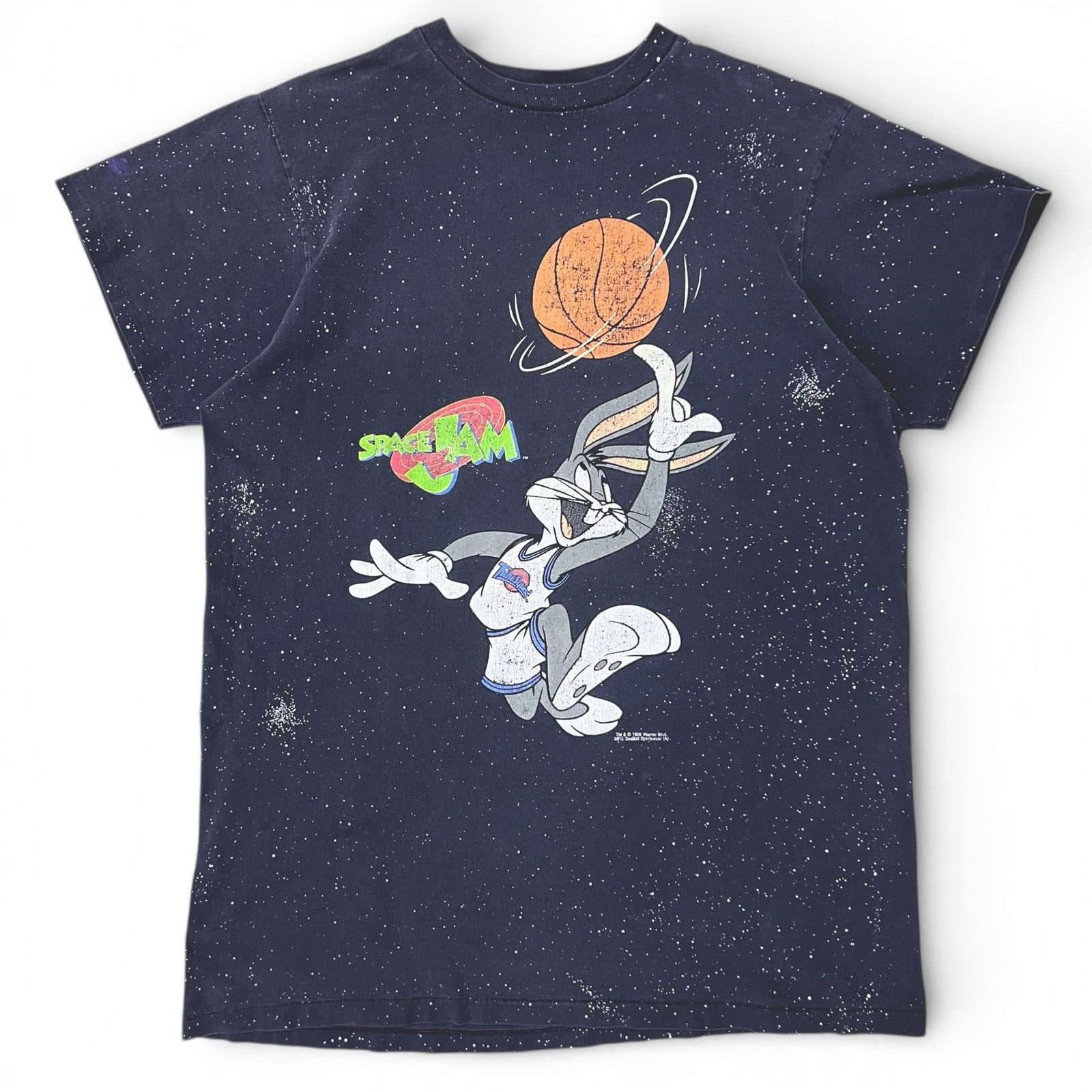 Vintage Vintage 90s Faded Space Jam AOP Bugs Bunny T Shirt Looney Size US XL / EU 56 / 4 - 1 Thumbnail