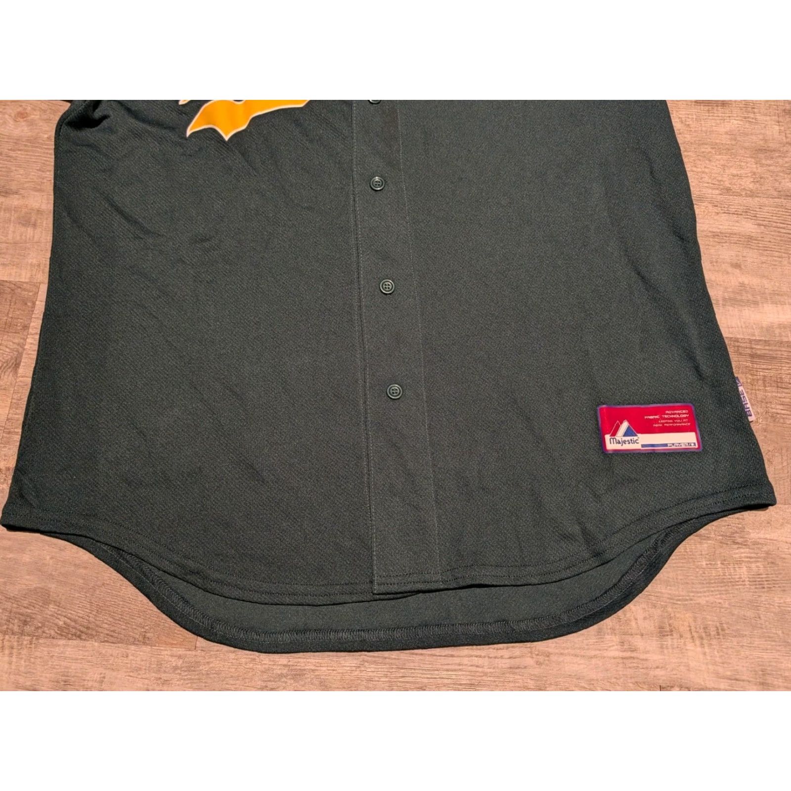 MLB VINTAGE Majestic Coolbase Baseball Jersey Oakland Athletics A's MLB Green L USA Made EUC Mens Shirt Size US L / EU 52-54 / 3 - 4 Thumbnail