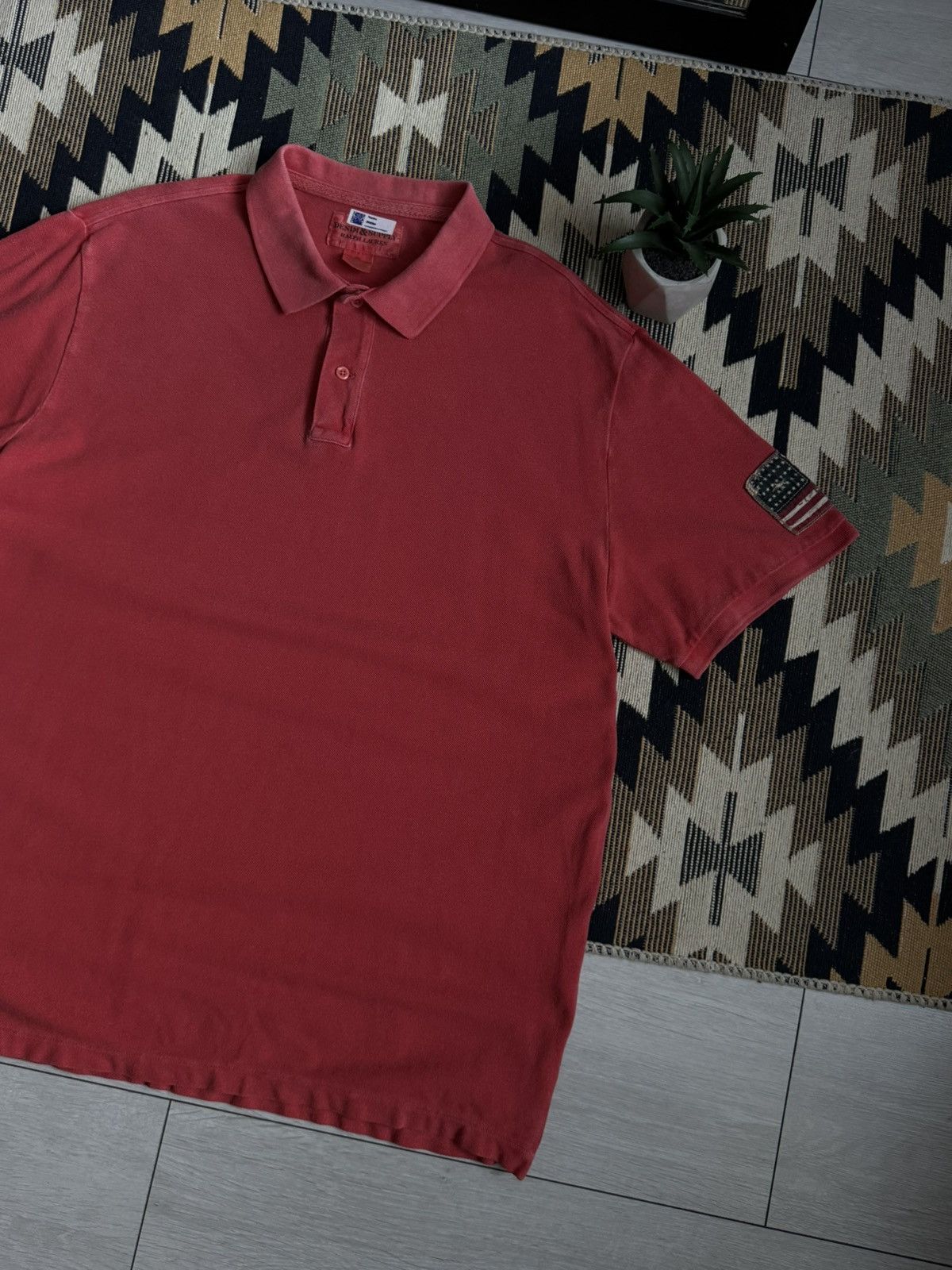 Denim & Supply Ralph Lauren Vintage Denim & Supply Ralph Lauren USA Flag Polo Size US XXL / EU 58 / 5 - 3 Thumbnail