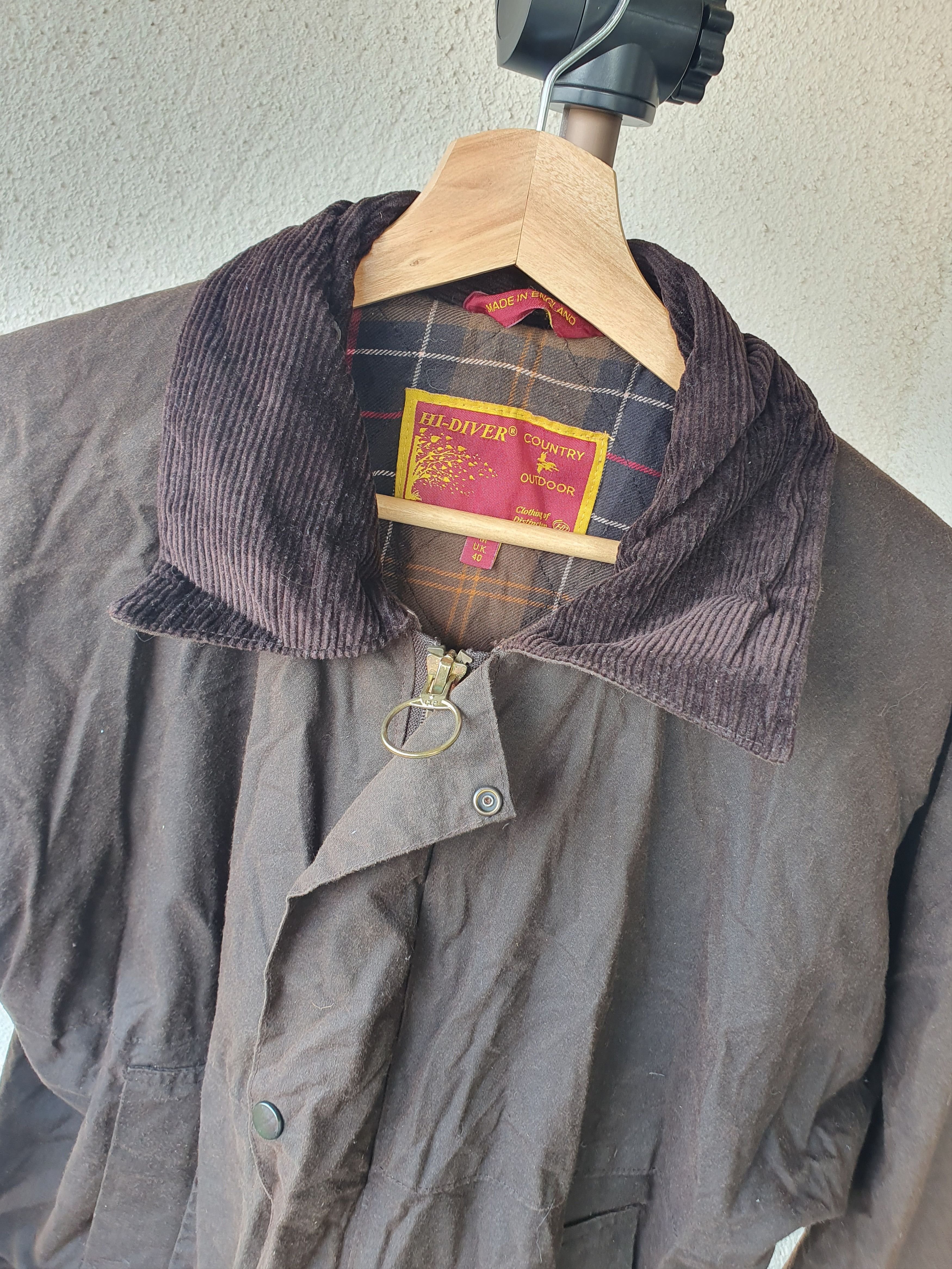 Vintage Hi-Diver Country and Outdoor Jacket Wax Cotton Field sz L Size US L / EU 52-54 / 3 - 6 Thumbnail