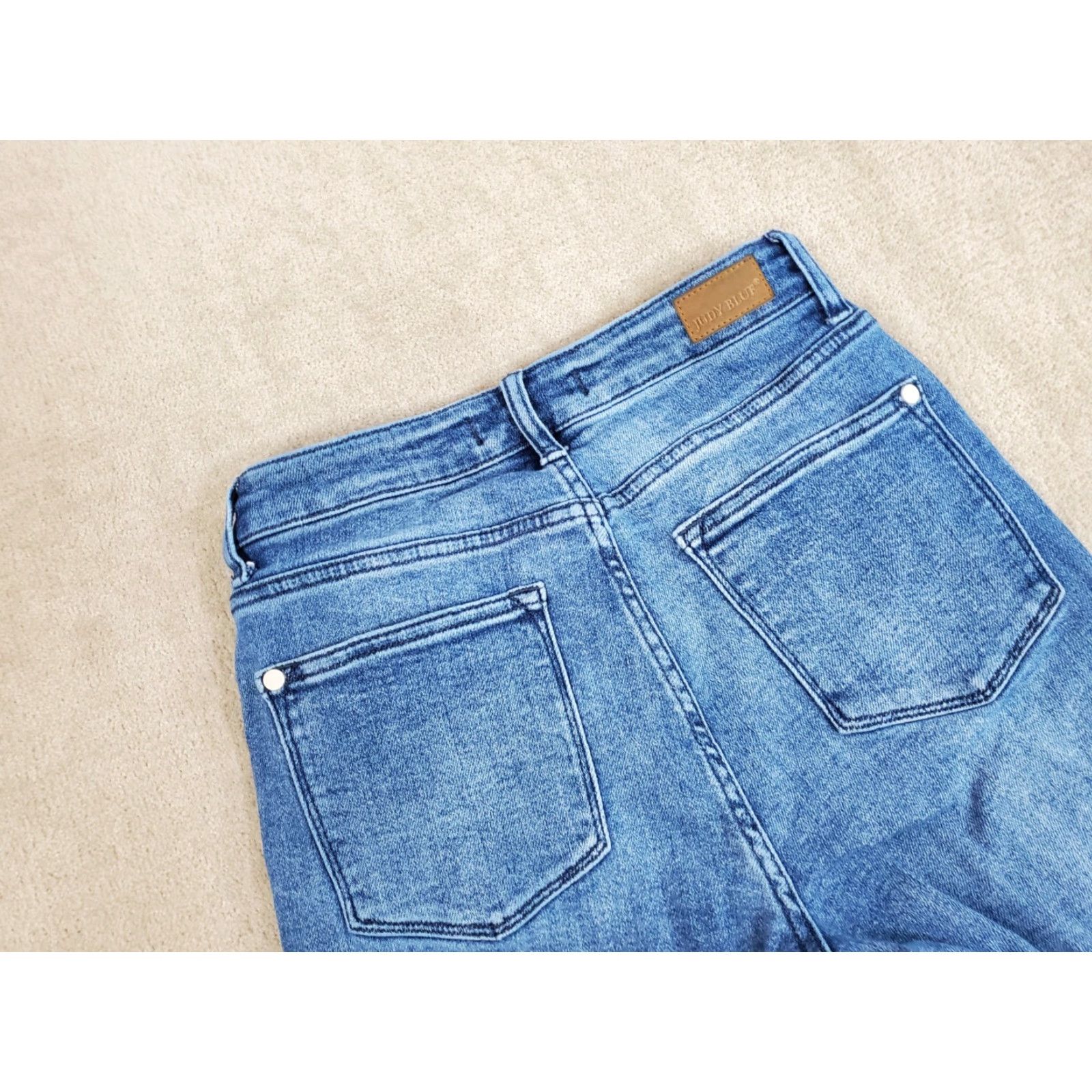 Denime Judy Blue Jeans Womens 26 Relaxed Fit Denim Stretch Elastic Waist Medium Wash Pockets Logo Size 26" / US 2 / IT 38 - 7 Thumbnail