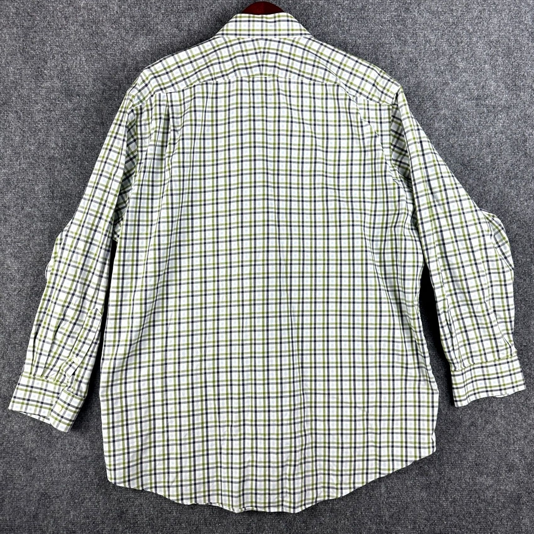 Nordstrom Nordstrom Mens Shop Shirt 2XL Non Iron Traditional Fit Green Blue Plaid Cotton Shirt Button-Up Long Sleeve Casual Business Party/Cocktail Travel Mens Size US XXL / EU 58 / 5 - 6 Thumbnail