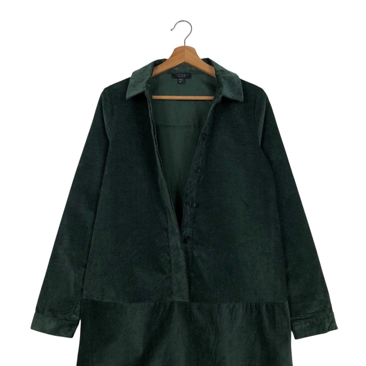 Cos 📌Rich Green Vintage Corduroy Dress COS Size M / US 6-8 / IT 42-44 - 14 Thumbnail