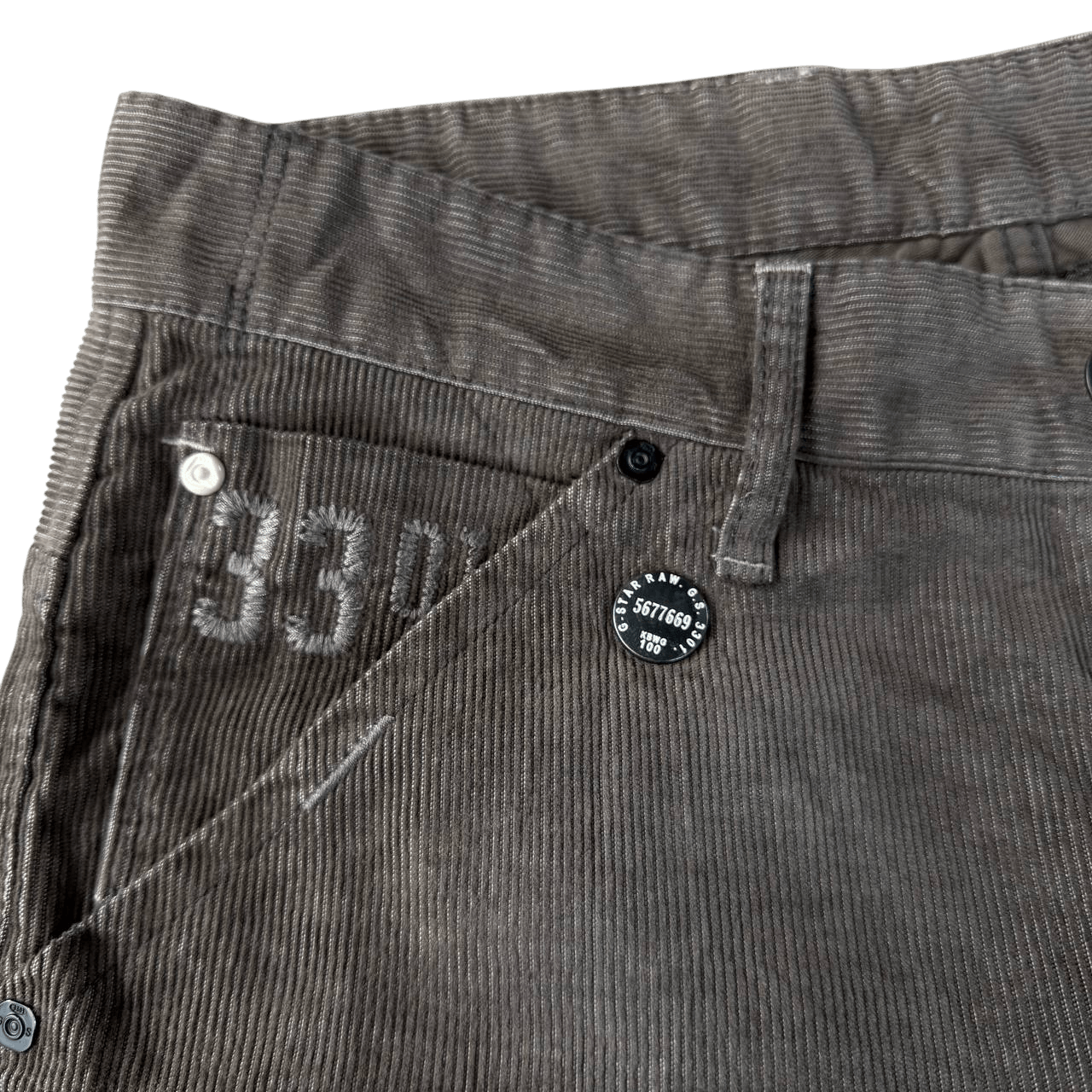 G-Star G-Star Raw Elwood Corduroy Cargo Pants Utility Sage Brown Size US 32 / EU 48 - 8 Thumbnail