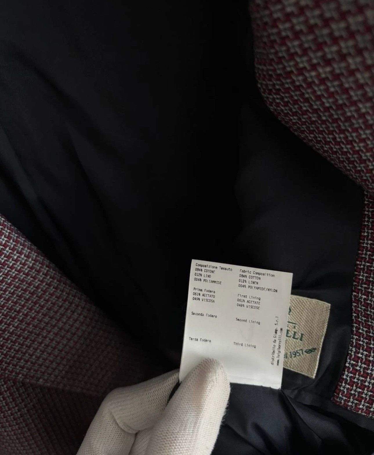 Luigi Borrelli Luigi Borrelli Napoli Blazer Double-Breasted Linen Cotton Size 54L - 16 Thumbnail