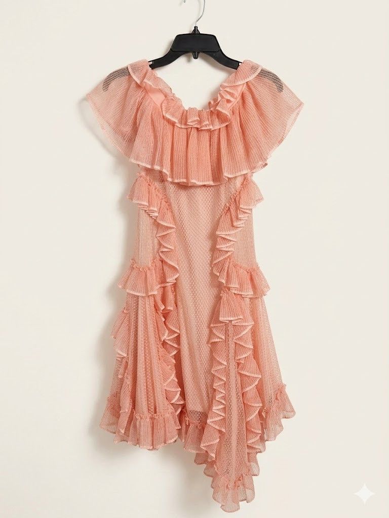 Alexander McQueen Alexander McQueen Fluid Ruffle Lacy Sheer Lace Silk Dress Size M / US 6-8 / IT 42-44 - 1 Thumbnail