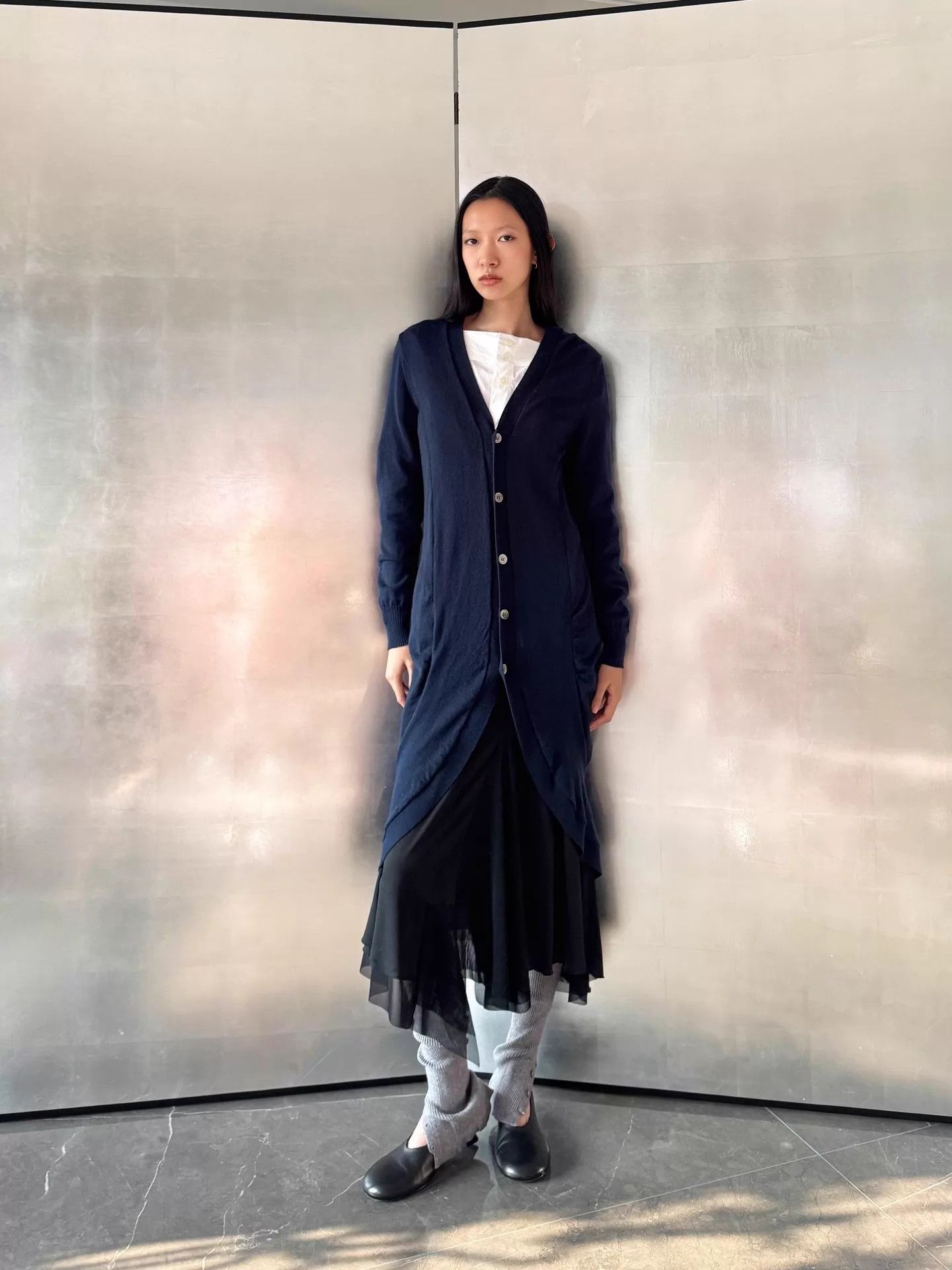 Junya Watanabe Junya Watanabe Stretch Knit Mermaid Hem Robe Coat Size S / US 4 / IT 40 - 1 Thumbnail