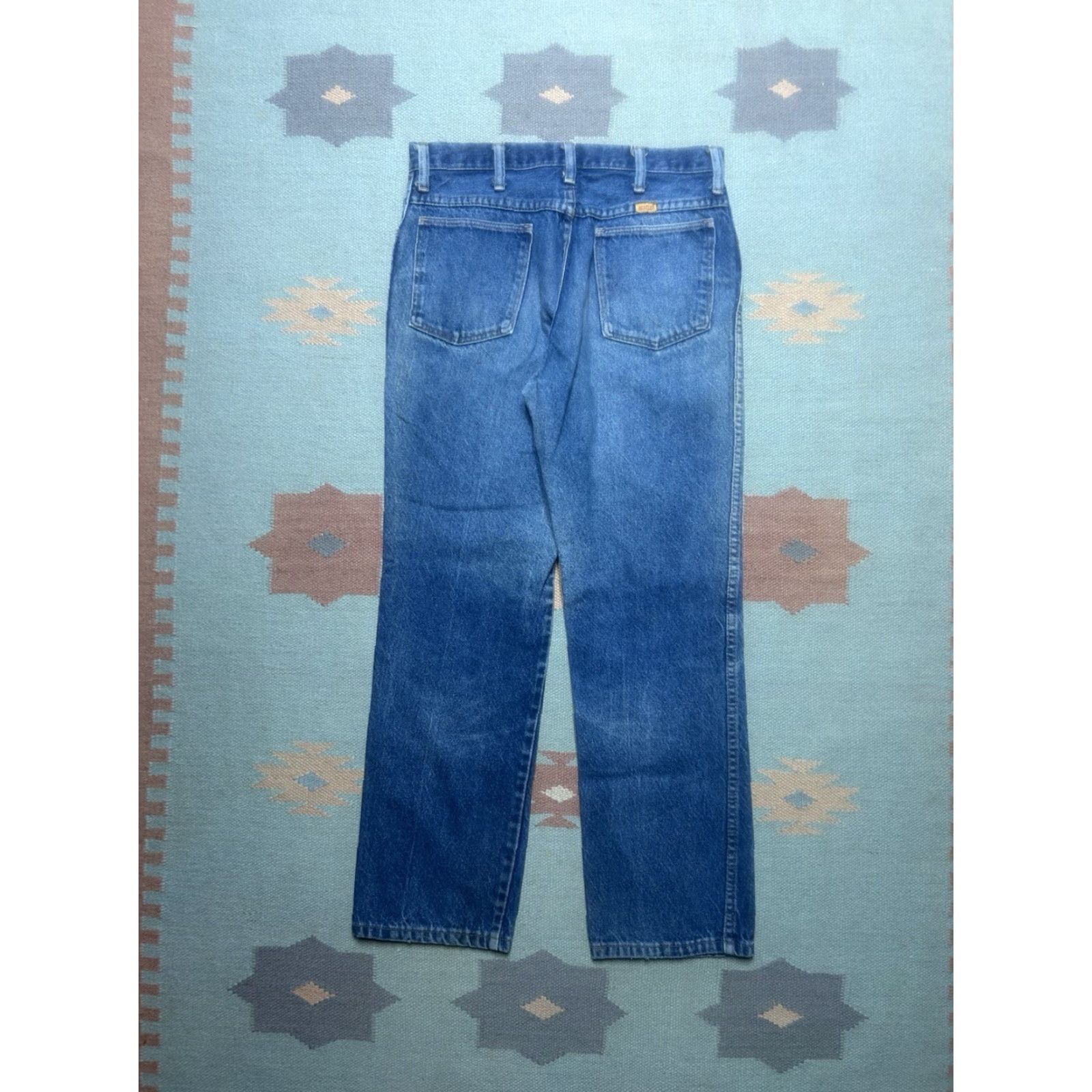 Denime VINTAGE Rustler Denim Jeans Straight USA Made 30x29 Mens Blue 70s 80s | Jeans | Denim | USA | 30 29 Size US 30 / EU 46 - 6 Thumbnail