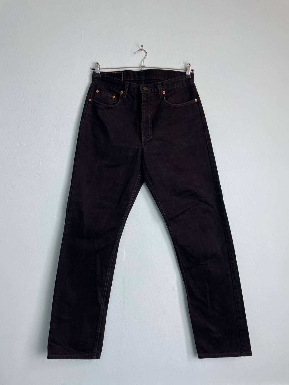 Levi's × Vintage Crazy Levis Black Jeans Distressed Faded Size US 33 - 2 Thumbnail