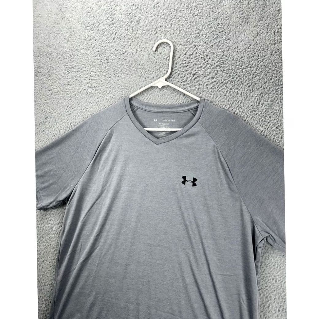 Under Armour Under Armour Shirt Men XL Grey HeatGear The Tech Tee T-Shirt Loose Logo Athletic Crew Neck Short Sleeve Cotton Blend Polyester Woman? Size US XL / EU 56 / 4 - 3 Thumbnail