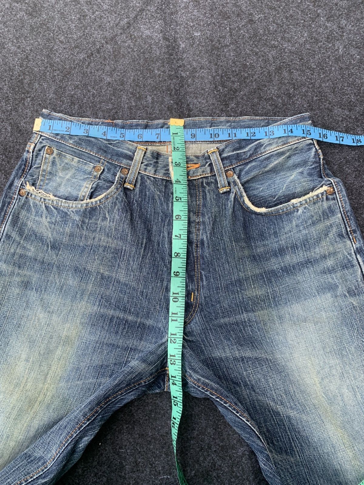 Edwin Baggy Edwin 505z selvedge.crazy shaped like lightning. Size US 31 - 8 Thumbnail