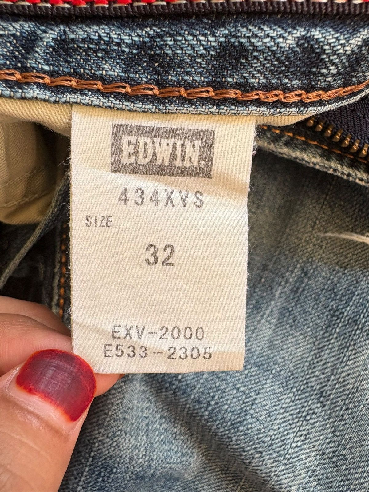 Edwin Exclusive Vintage Edwin 434 Faded Wash Distressed Loose Jean Size US 32 / EU 48 - 10 Thumbnail