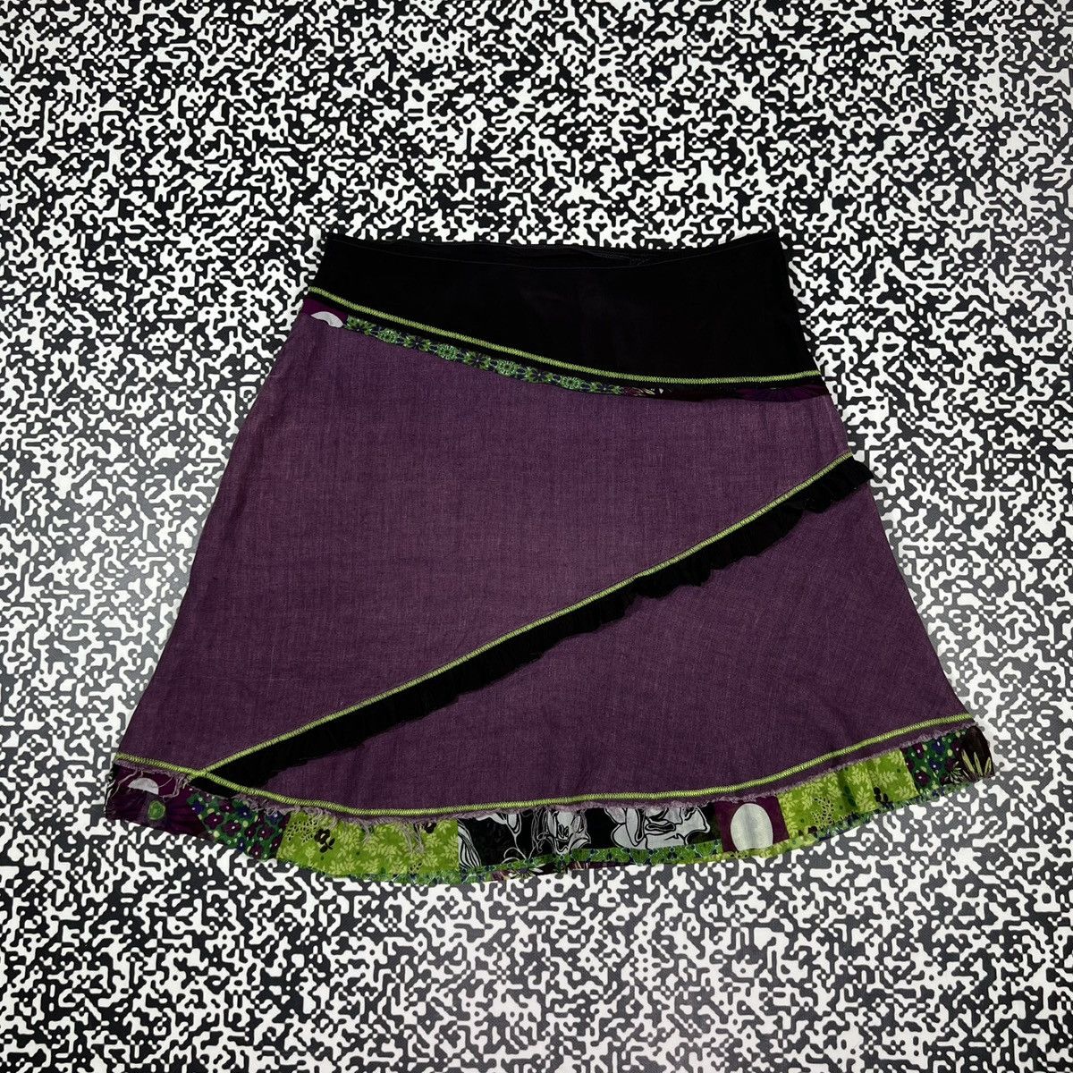 Vintage Vintage 90s Roberto Naldi Linen Retro Style Italy Midi Skirt Size 29" - 13 Thumbnail