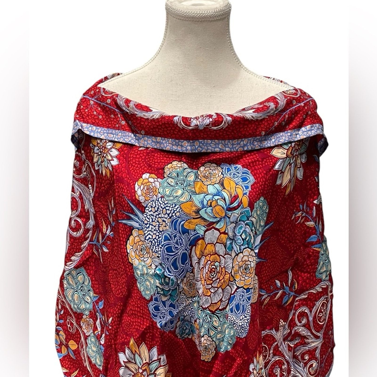 Other Pineda Covalin~Dreamcatcher poncho100% Silk~Open Size ONE SIZE - 2 Thumbnail