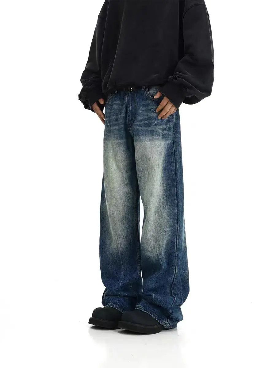 Japanese Brand × Jean High street washed and distressed baggy jeans Size US 34 / EU 50 - 1 Thumbnail