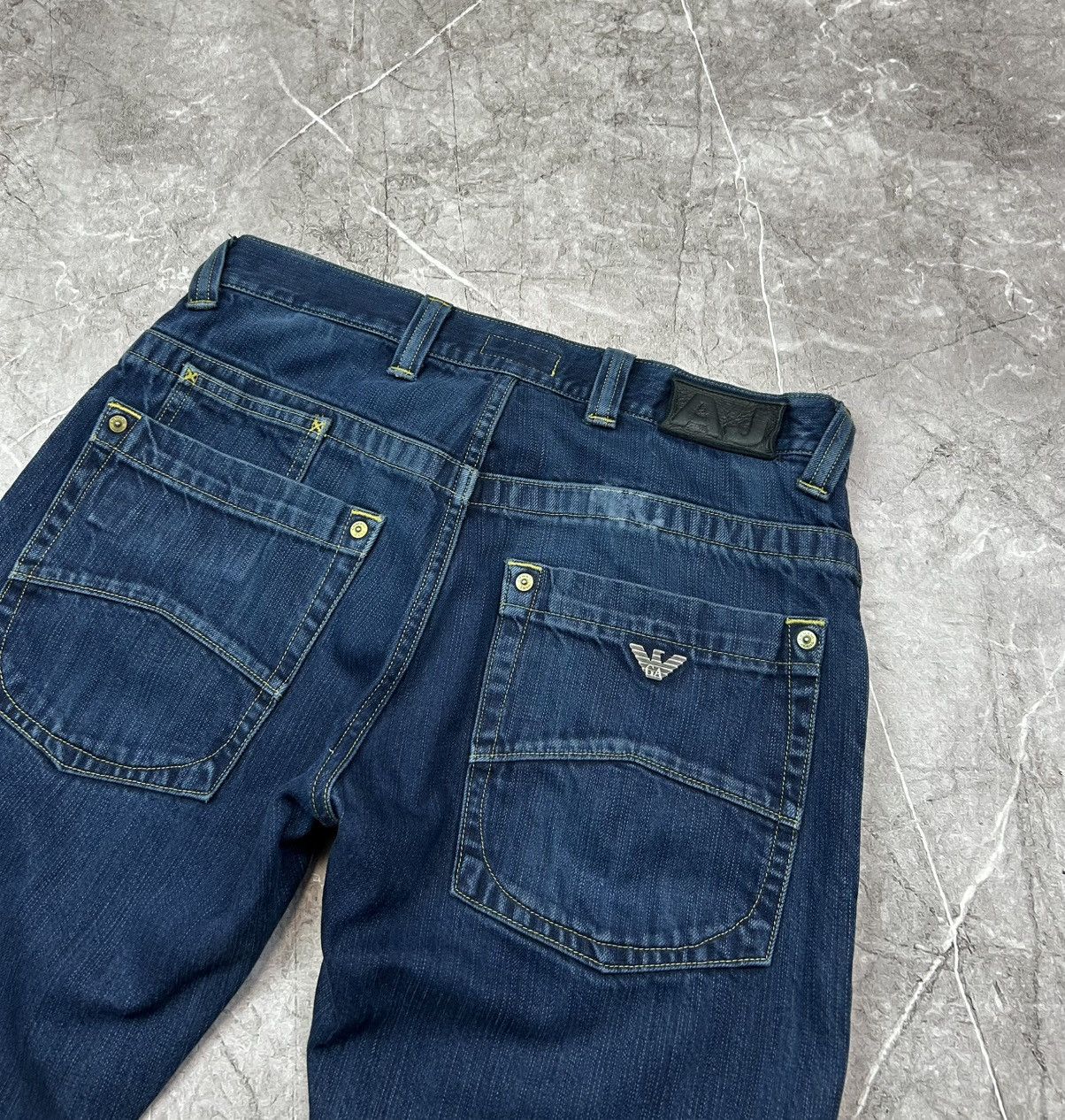 Armani × Vintage Vintage Armani distribution faded denim pants jeans Size US 30 / EU 46 - 3 Thumbnail