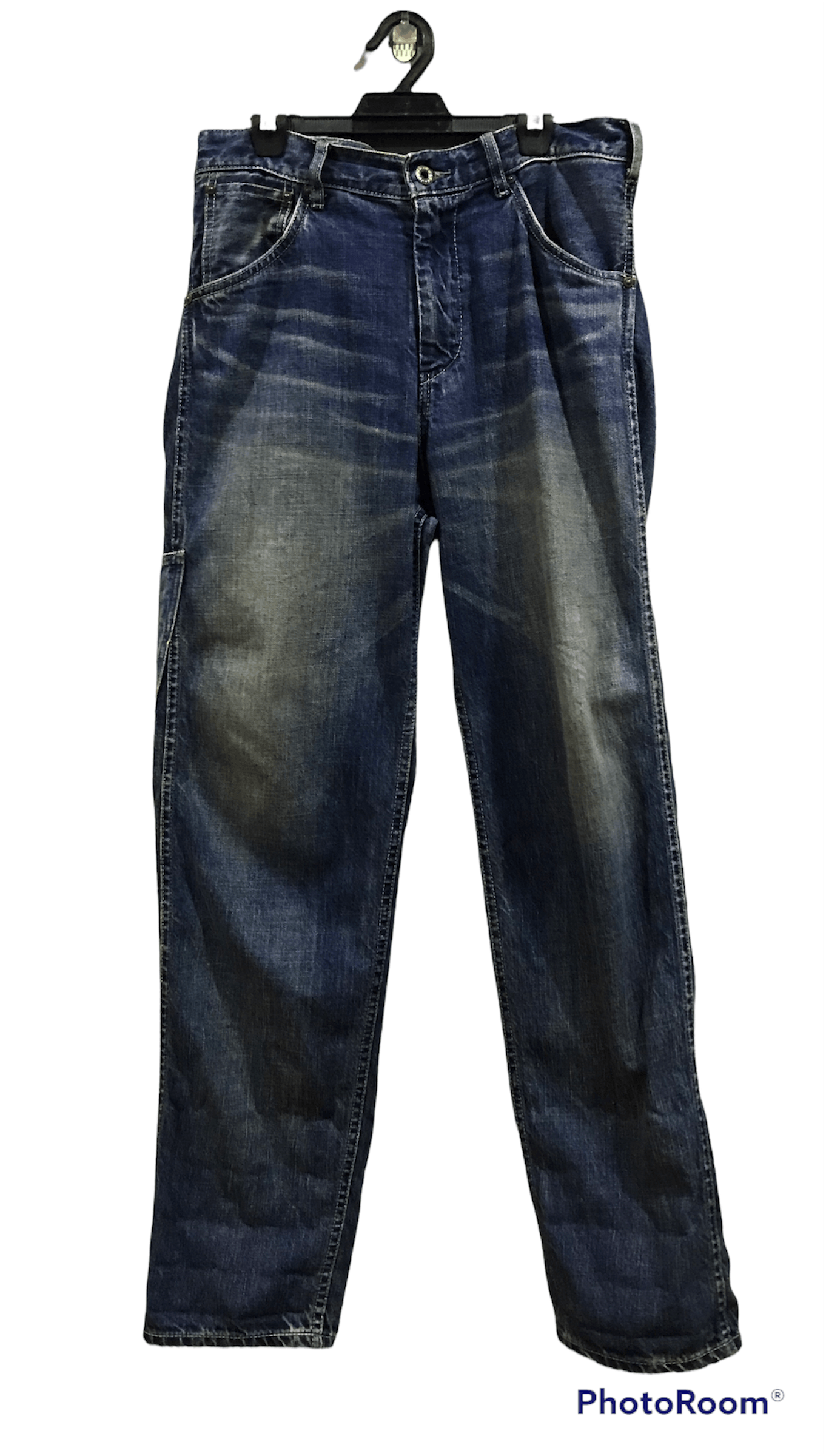 Johnbull selvedge Carpenter denim buckle back jeans