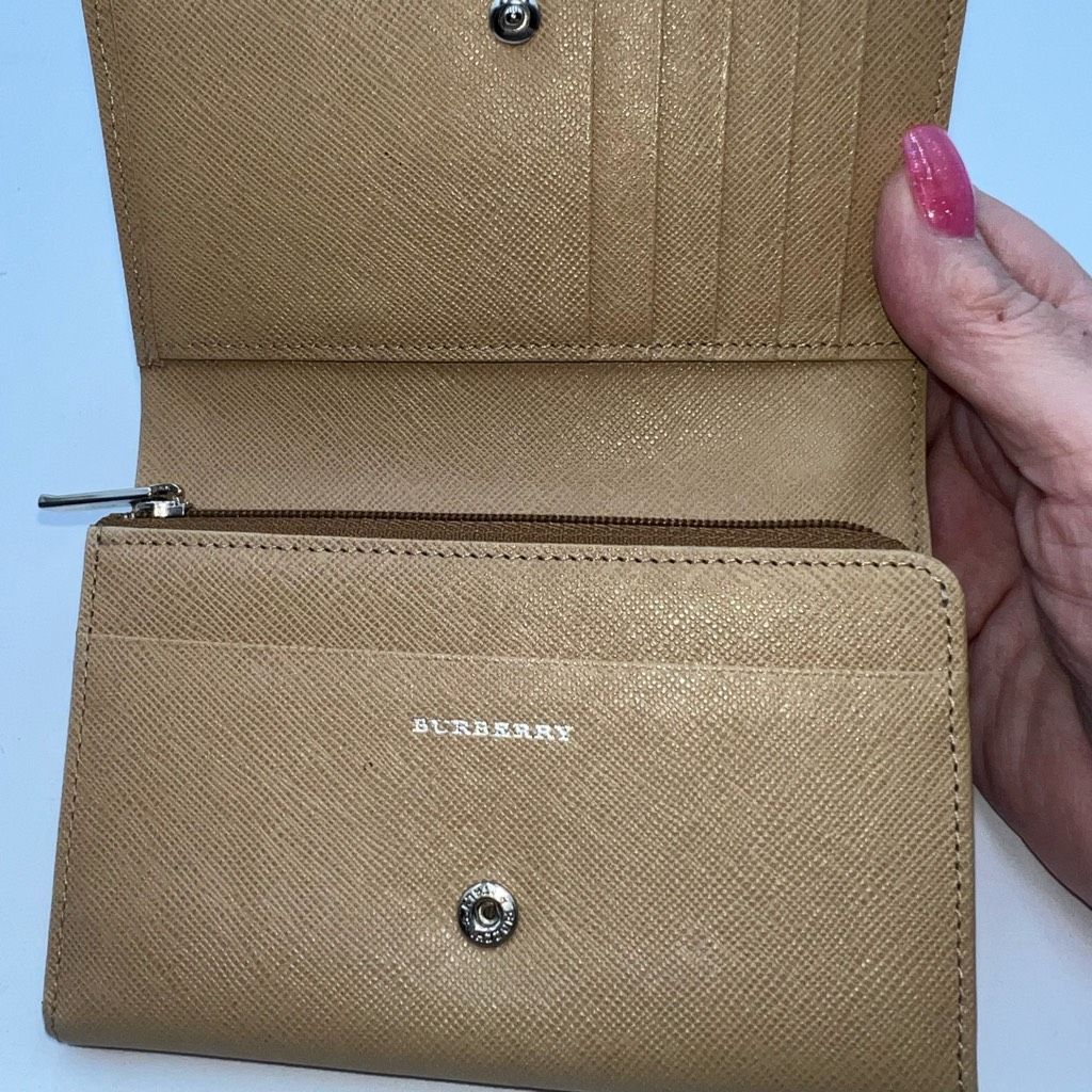 Burberry Burberry Saffiano Leather Snap Front Wallet Size ONE SIZE - 4 Thumbnail