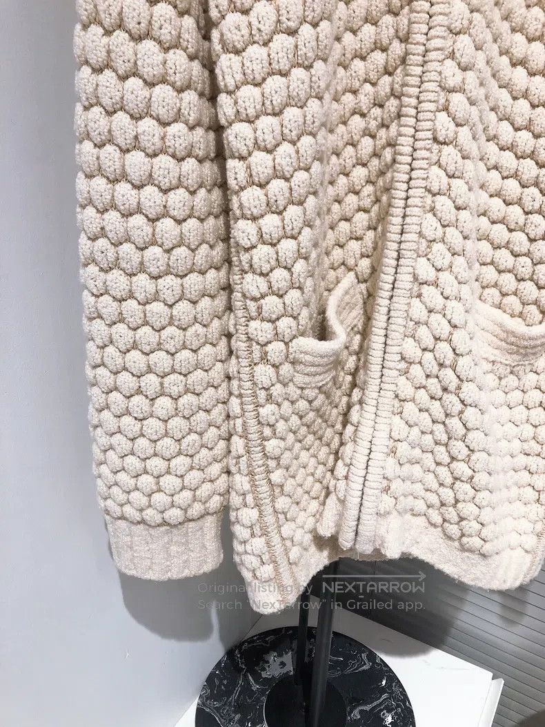 Hermes Hermes Light beige pineapple zipper jacket top Size XS / US 0-2 / IT 36-38 - 4 Thumbnail