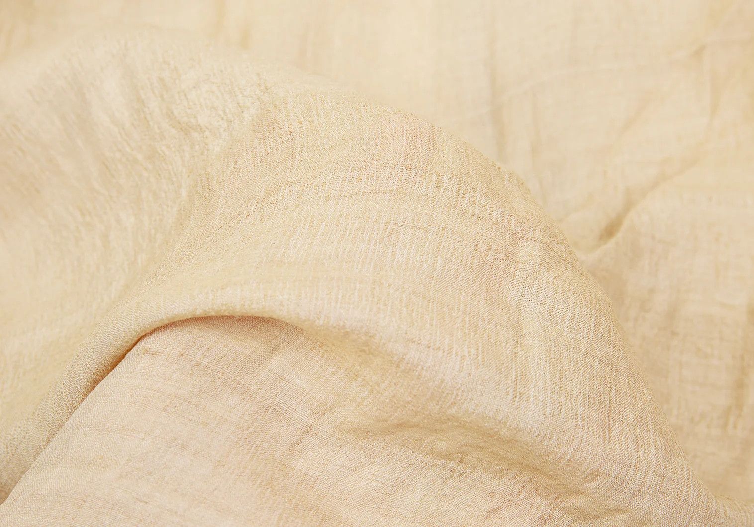 Issey Miyake Silk Mao Collar Shirt in Beige, Size L Size US L / EU 52-54 / 3 - 11 Thumbnail