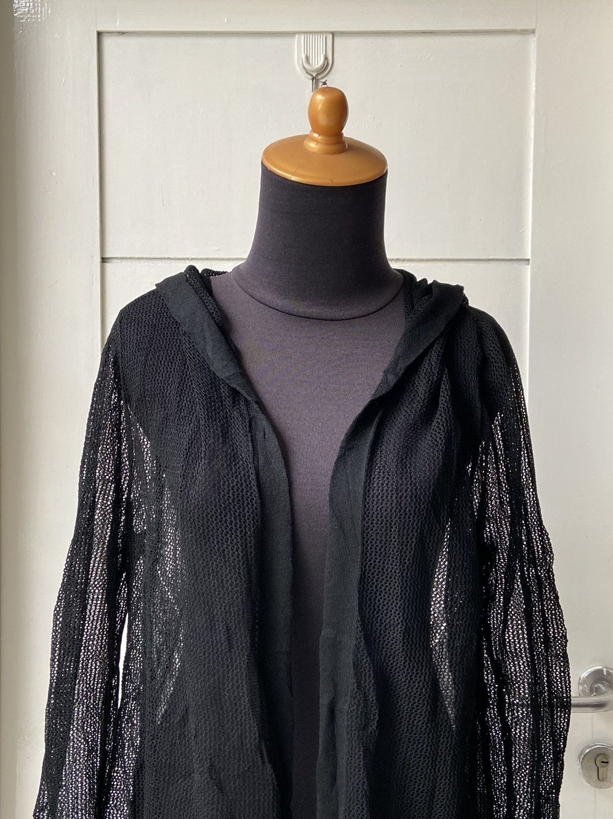Designer LINEA FORMICA Black Mesh Cardigan Size US M / EU 48-50 / 2 - 12 Thumbnail