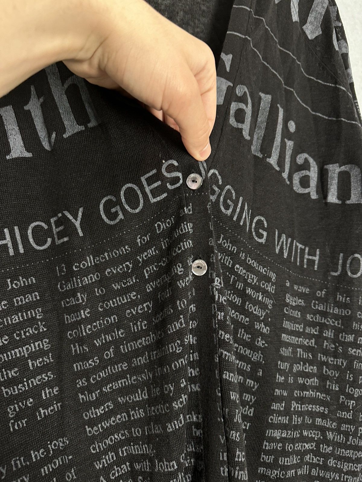 John Galliano Vintage 00s John Galliano Gazette Cardigan Size L / US 10 / IT 46 - 8 Thumbnail