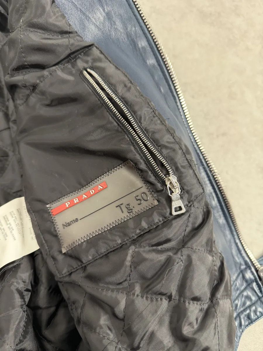 Prada AW2008 Prada Navy Biker Leather Jacket Size US M / EU 48-50 / 2 - 10 Thumbnail
