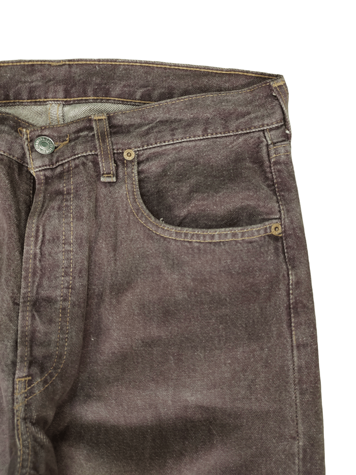 Levi's Vintage Clothing Vintage 90s Levis 501 Brown Distress Denim Jeans Size US 32 / EU 48 - 3 Thumbnail