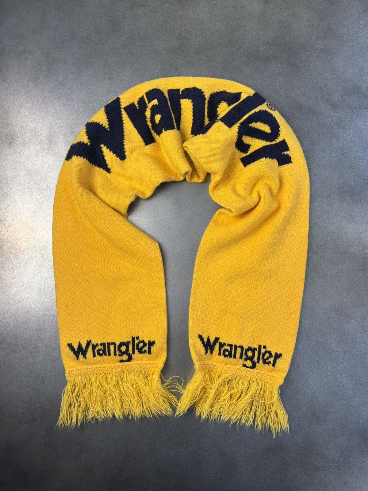 Vintage × Wrangler 1980s Wrangler Scarf 80s Vintage Wrangler Jeans Winter Rodeo Size ONE SIZE - 23 Thumbnail