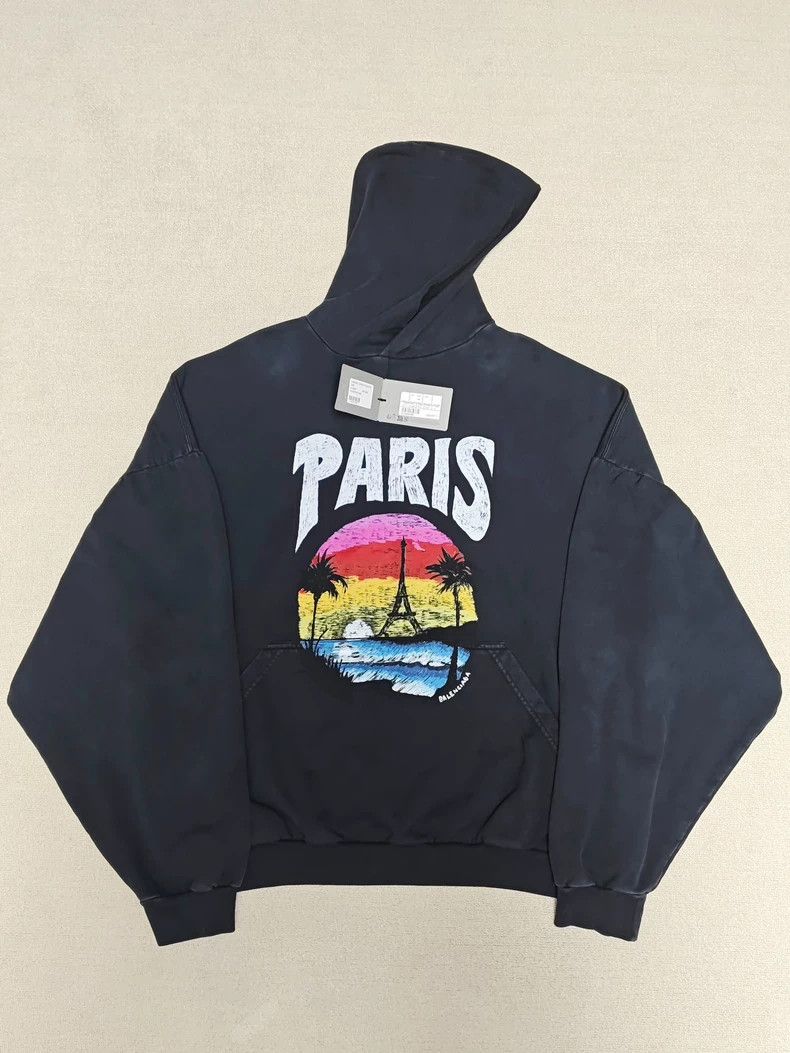 Balenciaga Balenciaga size 2 Sunset Tower Beach Old Hooded Sweater Size US M / EU 48-50 / 2 - 1 Thumbnail