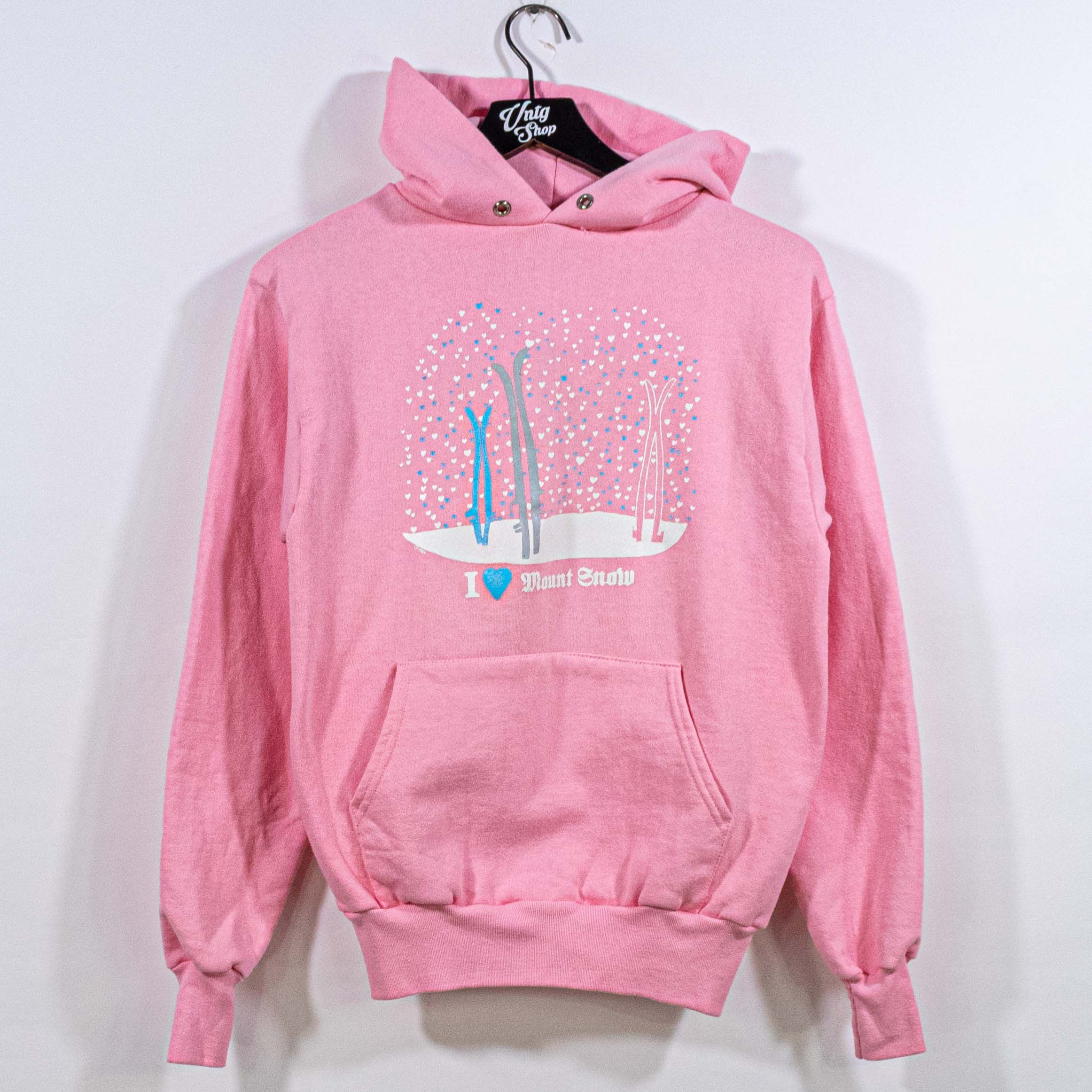 Vintage I Love Mount Snow Ski Hoodie Sweatshirt Medium VTG 80s Size US M / EU 48-50 / 2 - 1 Thumbnail