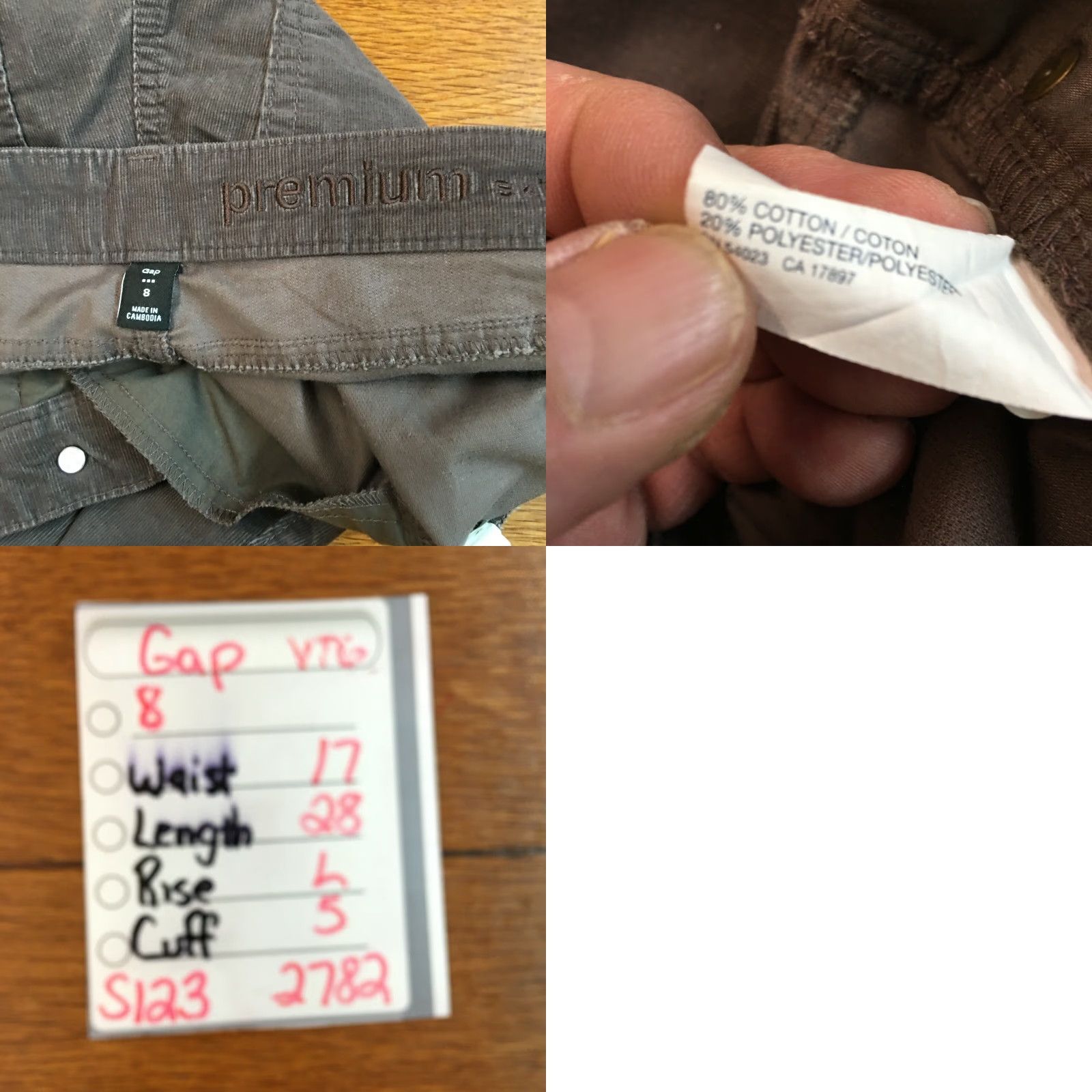 Gap Gap Jeans Womens Casual Regular Straight Flat Front Low Rise Brown Corduroy Denim Size 8 Size 30" / US 8 / IT 44 - 8 Thumbnail