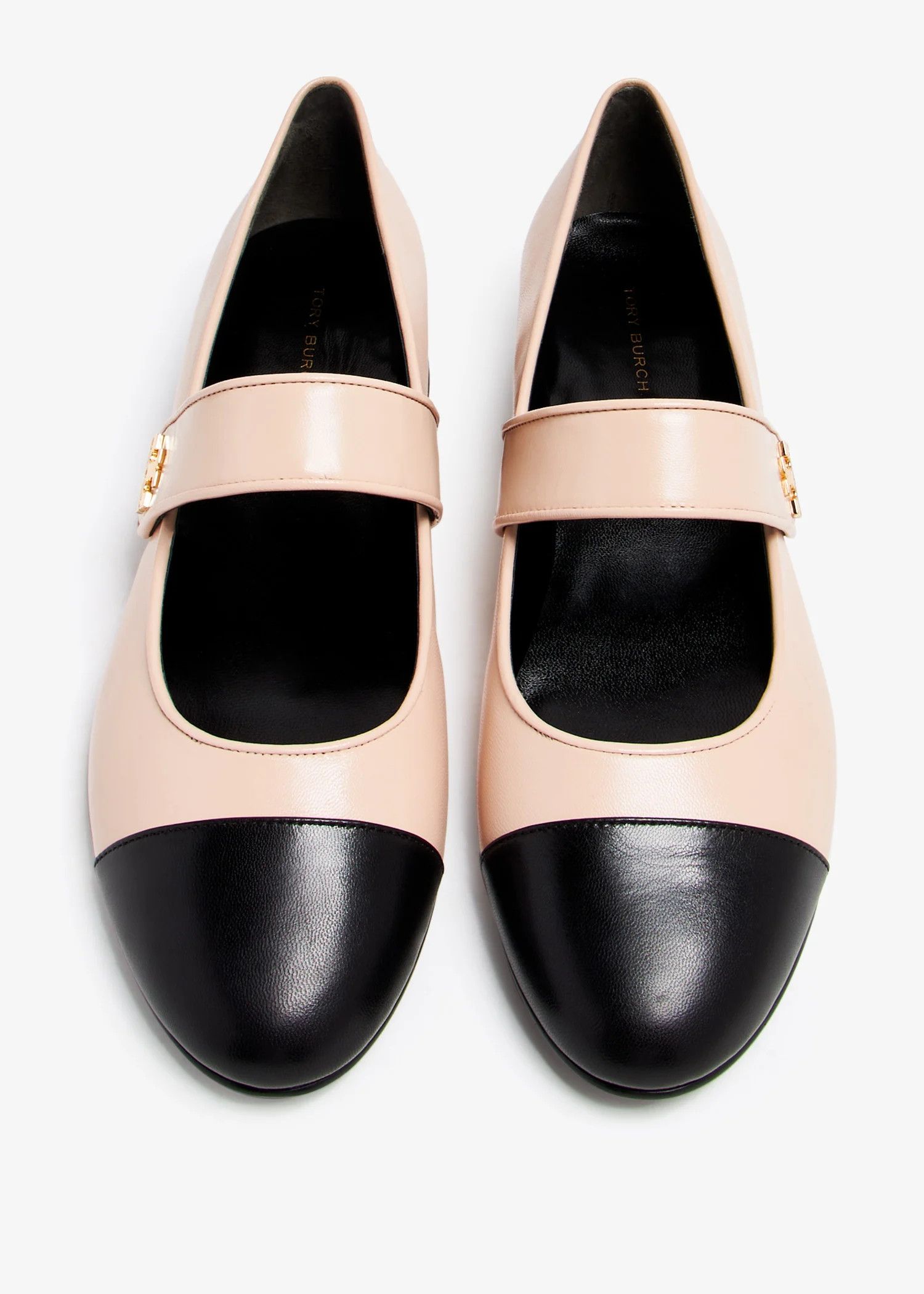 Tory Burch o1s22i1n1024 Cap Toe Mary Jane Pumps in Pink Black Size US 8 / IT 38 - 5 Thumbnail