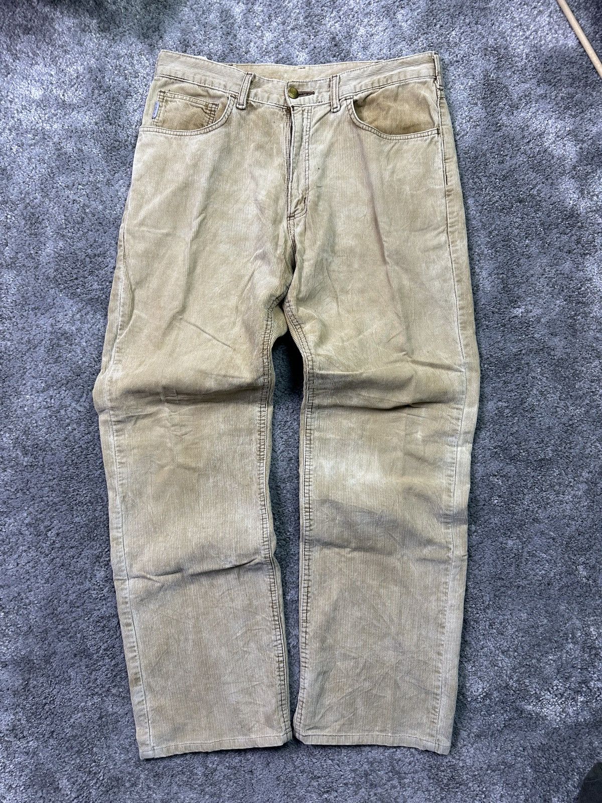 image of 80's Faded Carhartt Corduroy Pants in Brown, Men's (Size 34)