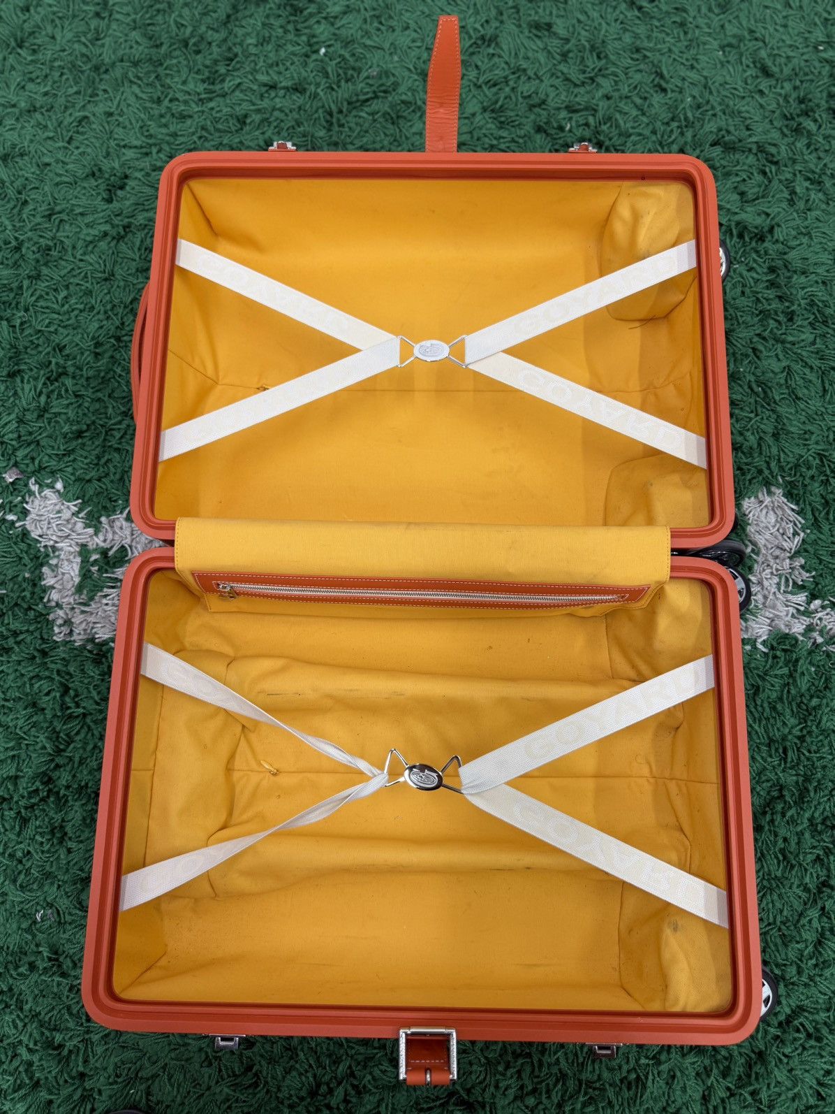 Goyard Goyard Bourget PM Carry On Suitecase Orange Canvas Trolley Size ONE SIZE - 8 Thumbnail