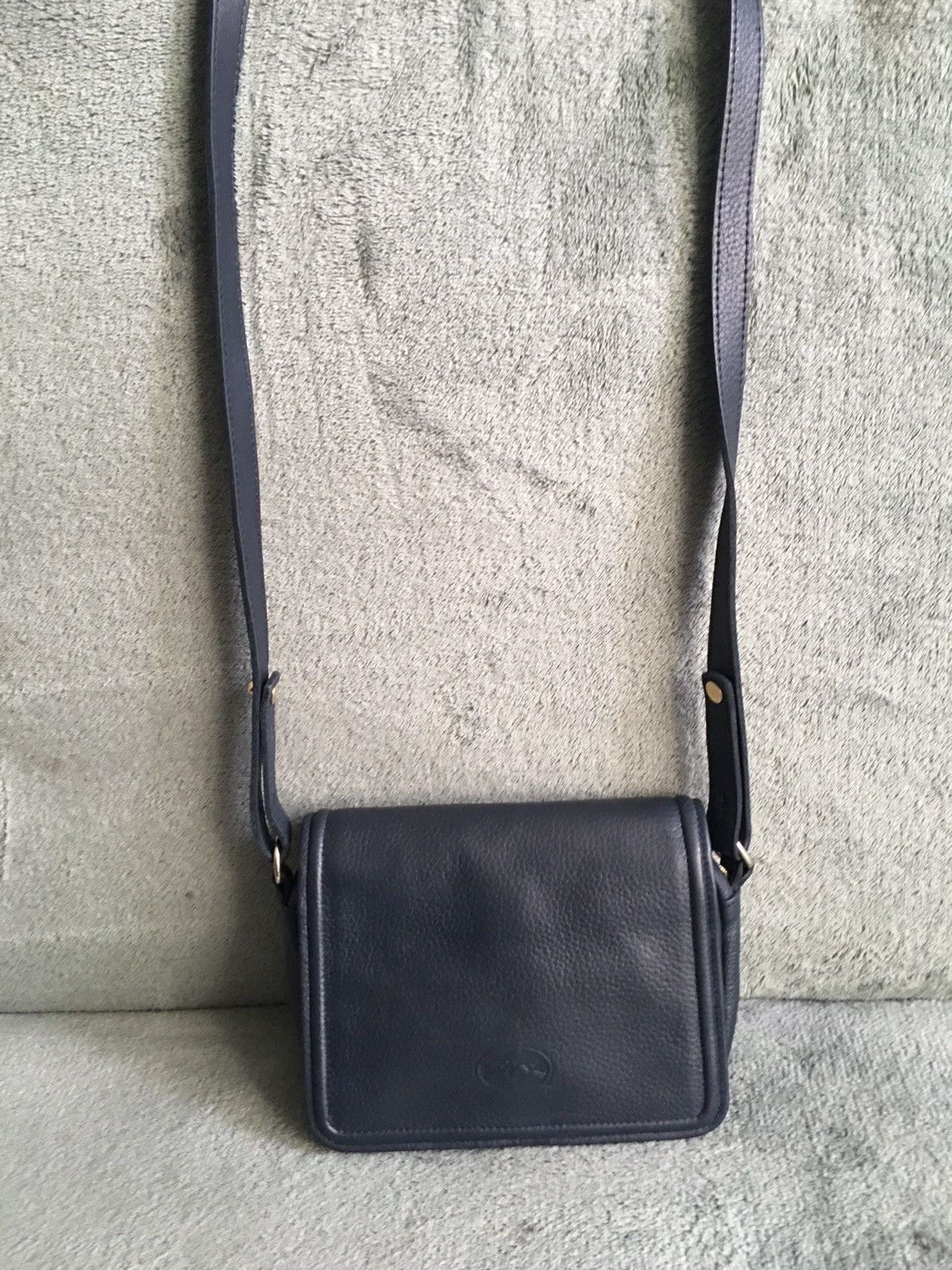 Longchamp Longchamp Paris Leather Navy Blue Shoulder Crossbody Bag Size ONE SIZE - 2 Thumbnail