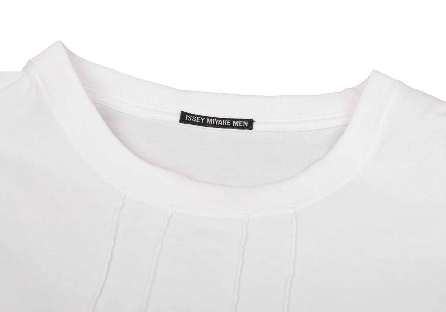 Issey Miyake Cotton Front Pleats T-Shirt in White Size M Size US M / EU 48-50 / 2 - 6 Thumbnail