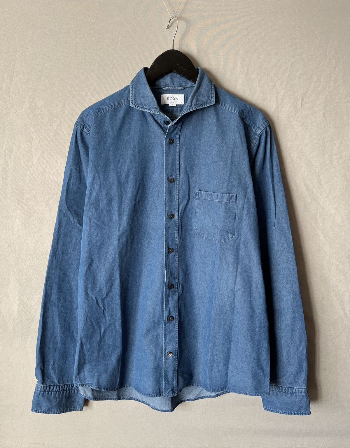 ETON Blue Cotton Great Casual Shirt
