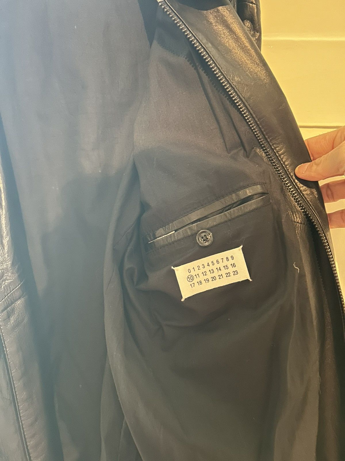 Maison Margiela Leather Ovin Jacket Size 52S - 4 Thumbnail