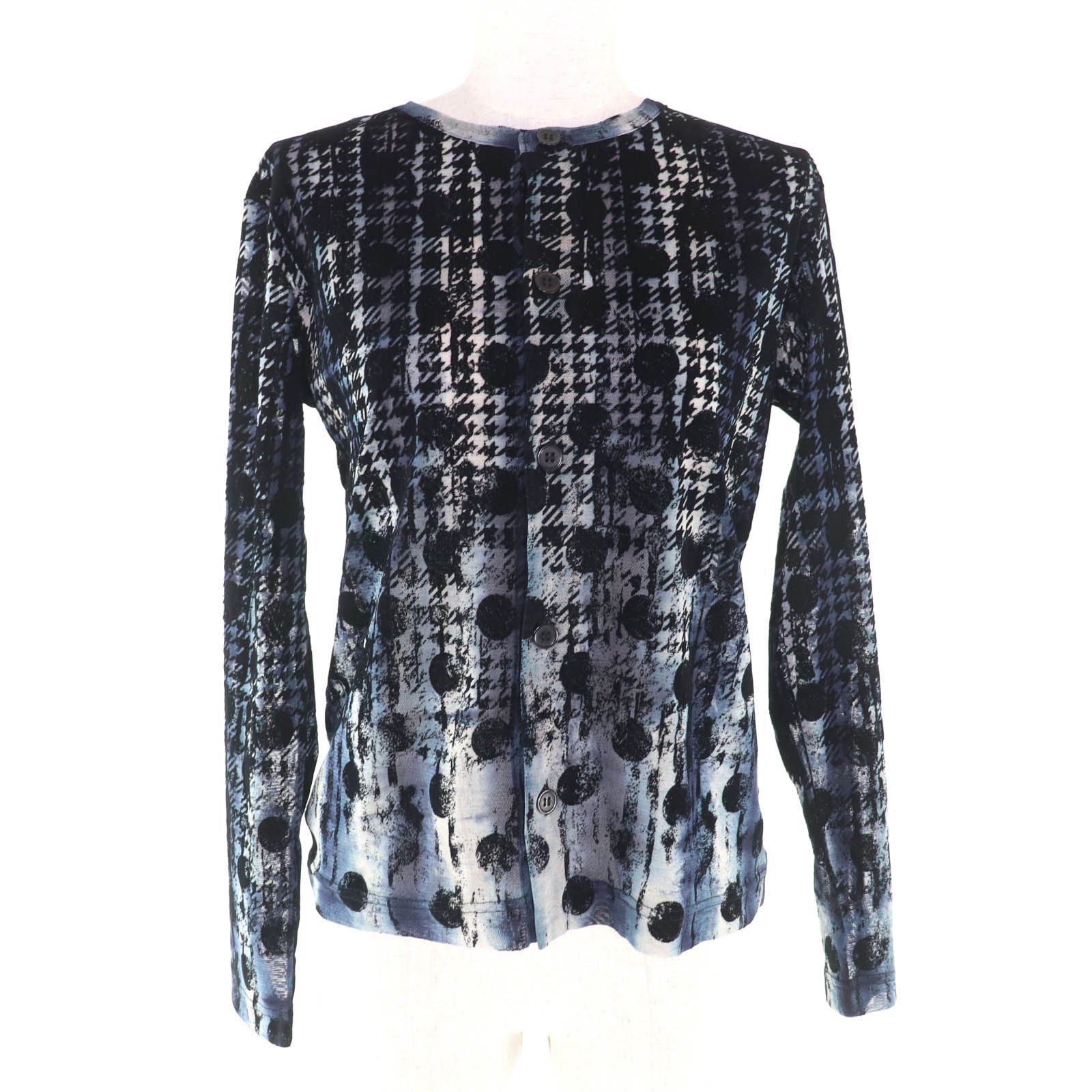 Other Other Y's Houndstooth Dot Tulle Polyester Blouse Textile Tops YM-T21-676 DUTY FREE for USA Size ONE SIZE - 1 Thumbnail