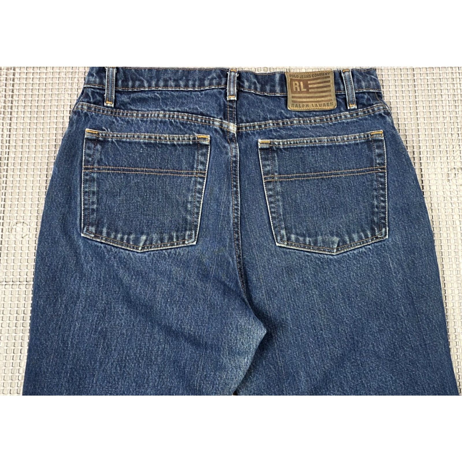 Polo Ralph Lauren VINTAGE Polo Ralph Lauren Polo Jeans Company Slim Flare Blue Jeans Womens 14x29 High Waist Slim Jeans 14 32 in Blue 90s Womens Jeans Size 36" / US 14 / IT 50 - 5 Thumbnail