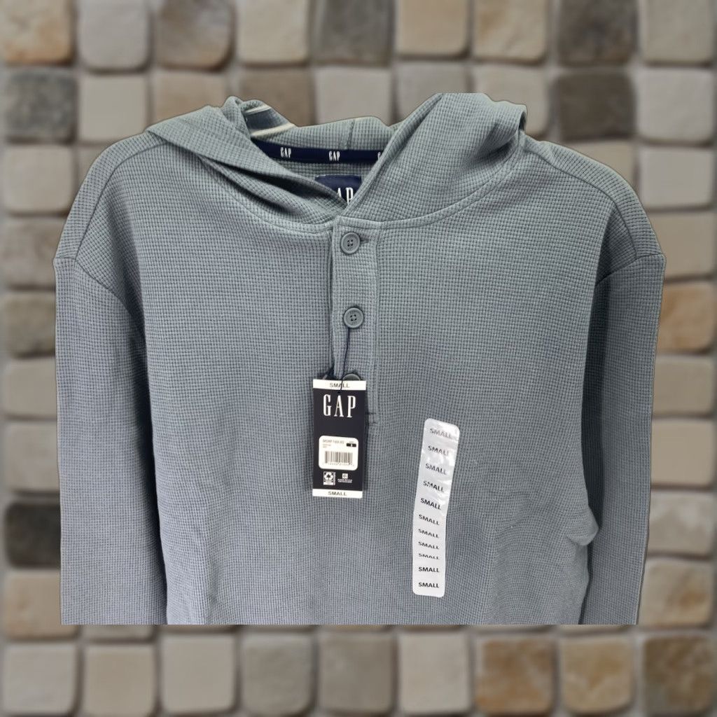 Gap VINTAGE Gap Waffle Henley Hoodie Shirt Men Size S Gray Long Sleeve Pullover NWT Size US S / EU 44-46 / 1 - 1 Thumbnail