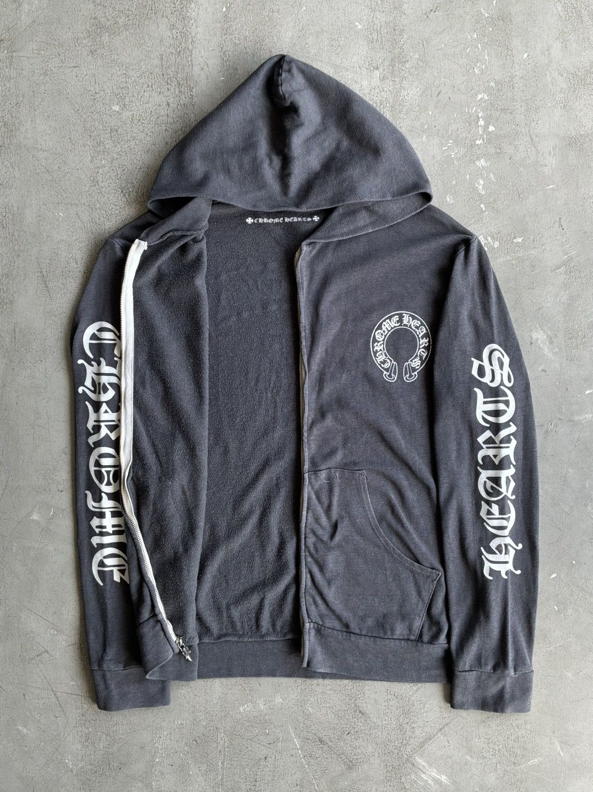 Chrome Hearts 2000s Chrome Hearts - T-Bar Script - Zip Hoodie Size US L / EU 52-54 / 3 - 3 Thumbnail