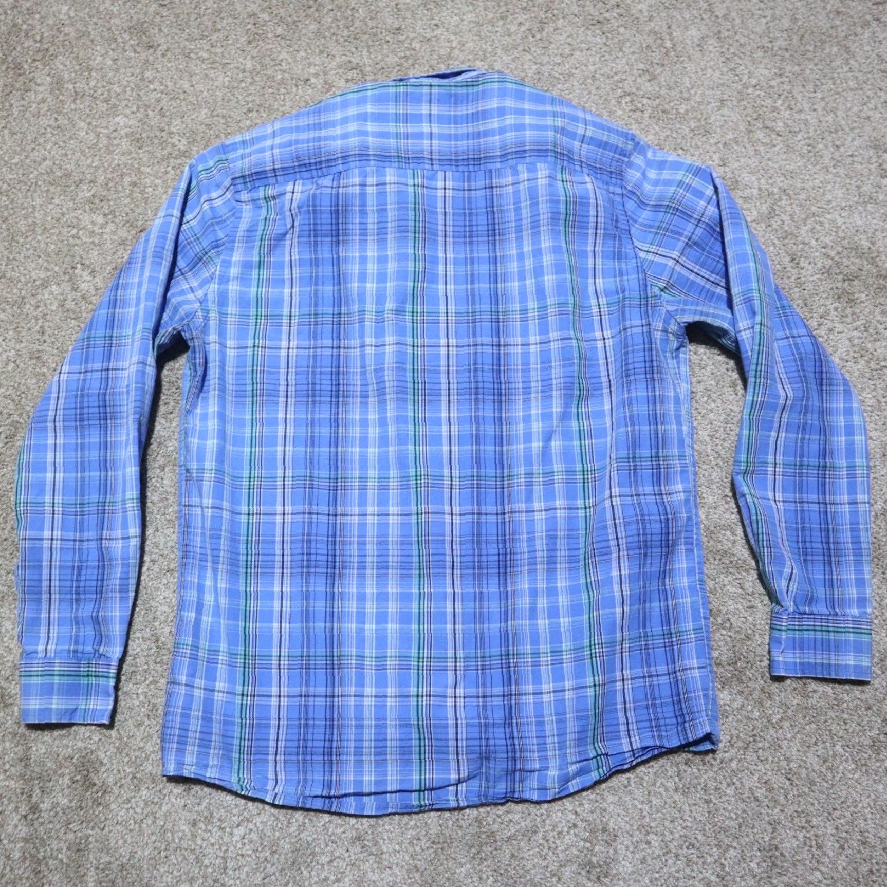Vintage SADDLBRED Blue Plaid Button-Up Shirt Long Sleeve Men’s Medium Cotton Size US M / EU 48-50 / 2 - 7 Thumbnail