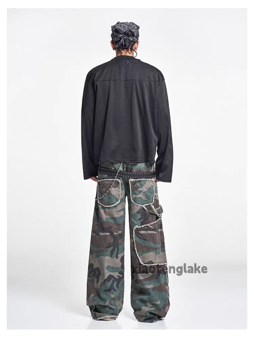 Vintage Double waist loose baggy skate hiphop cargo pants Size US 34 / EU 50 - 2 Thumbnail