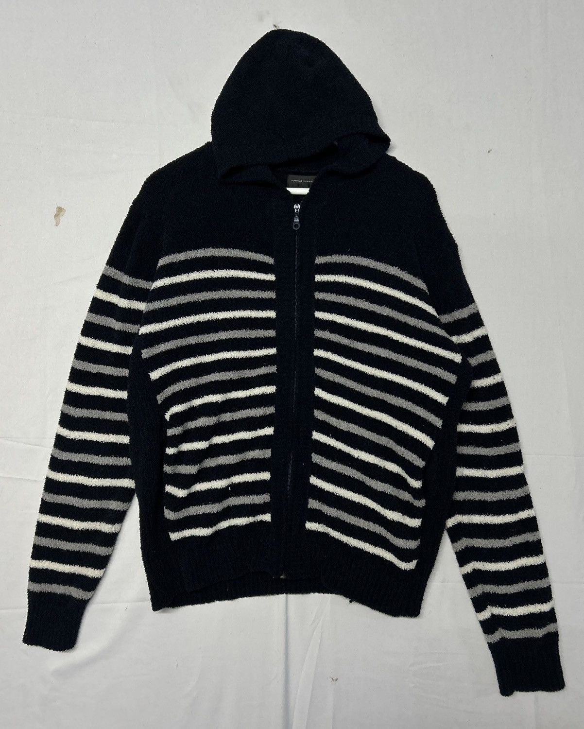 Japanese Brand × Kansai Yamamoto 🔥💥 KANSAI YAMAMOTO Sweatshirt Zipper Up Fleece Stripped Size US L / EU 52-54 / 3 - 3 Thumbnail