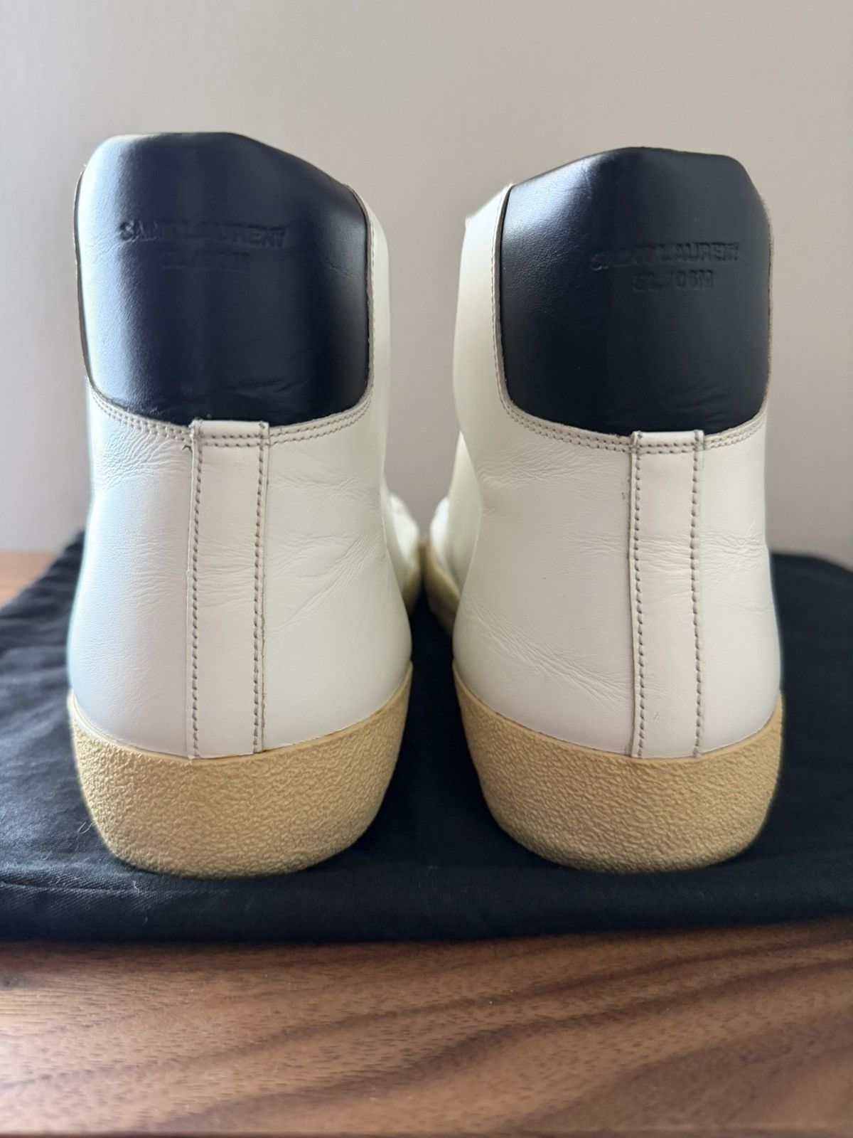 Saint Laurent Paris SAINT LAURENT PARIS - WHITE HI TOP SNEAKERS Size US 9 / EU 42 - 7 Thumbnail