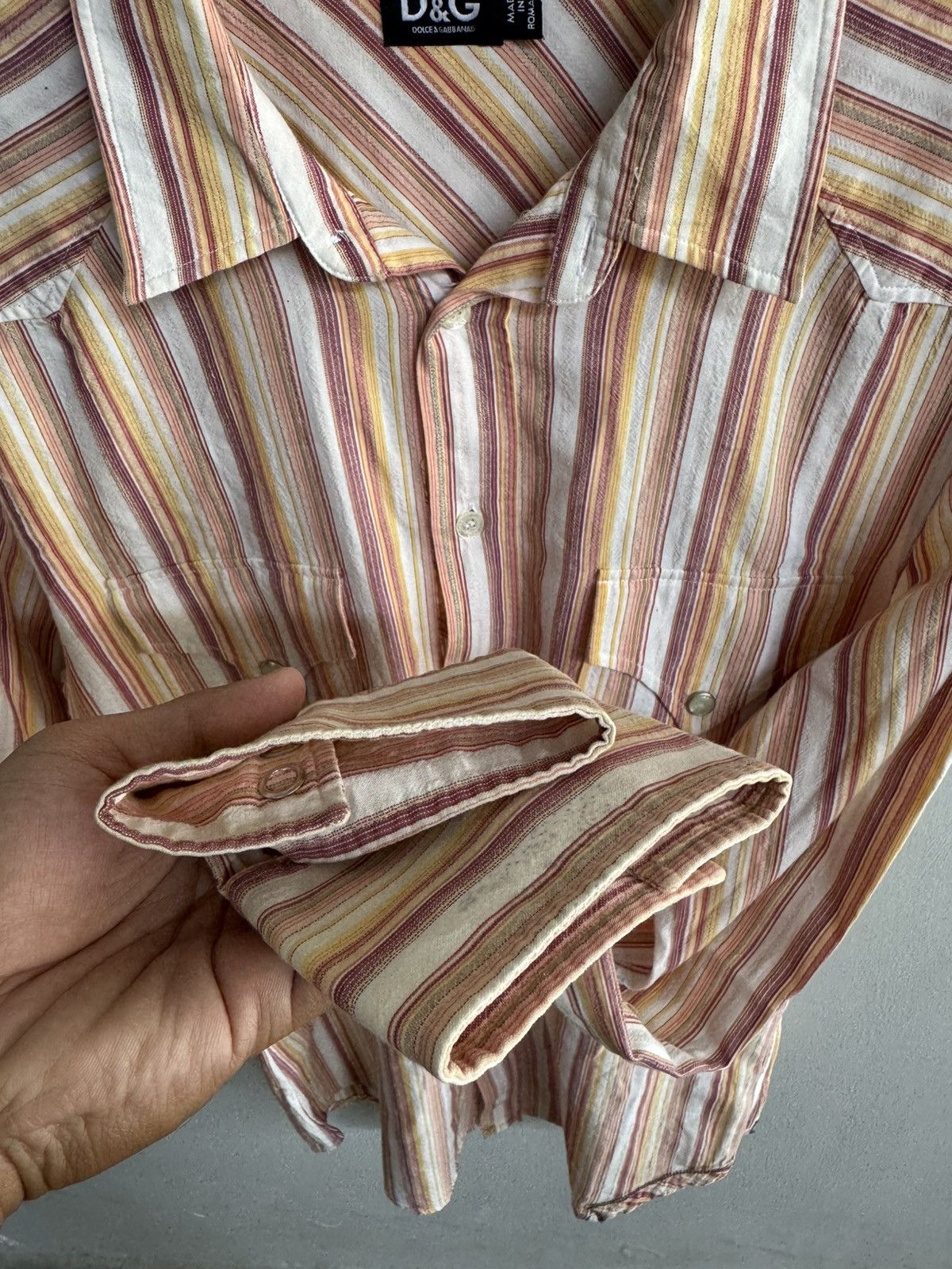 Dolce & Gabbana VINTAGE DOLCE & GABBANA MEDICAL ADVICE STRIPE LONG SHIRT Size US M / EU 48-50 / 2 - 4 Thumbnail