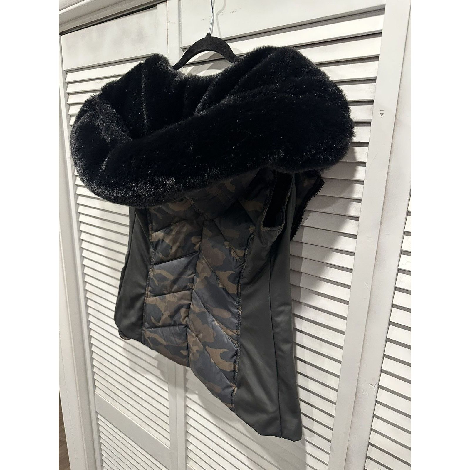 Blanc Noir Blanc Noir Camo Asymmetric-Zip Hooded Moto Vest Size S / US 4 / IT 40 - 12 Thumbnail